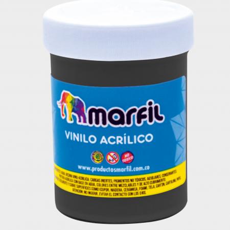Pintura Vinilo Acrilico Marfil 80cc Negro Ref. 