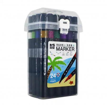 Estuche de Marcadores Doble Punta X 24 Colores Ref. 2669-24