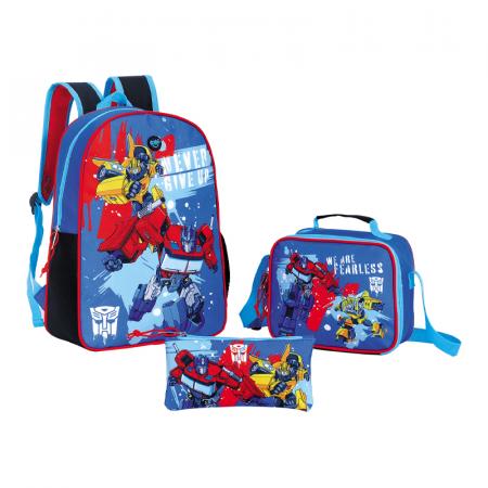 Combo Mochila/morral + Lonchera + Cartuchera Transformers Ref. 959095