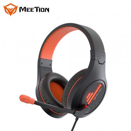 Auriculares Negro con Naranja Gamer Ref. Hp021