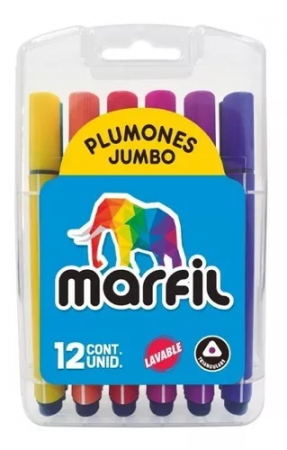 Plumones Marfil X12 Colores Ref Mf-pj102
