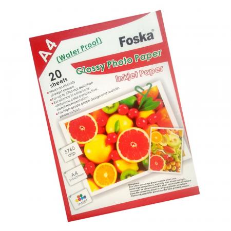 Paquete de Papel Fotografico Foska Profesional Tipo Carta 230gsm X20  Ref. W9601