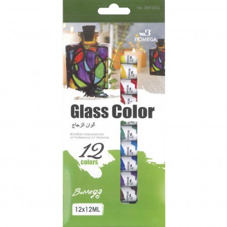 Estuche de Pintura para Vidrio (glass) de 12ml X12 Colores 