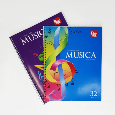 Cuaderno con Espiral Pentagramado para Musica Pointer  