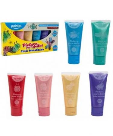 Set de Pintadedos X6 Colores Metalizados 60ml Pointer 