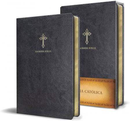 Biblia Catolica - Semi Piel Color Negro