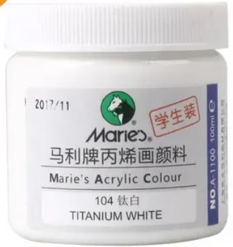 Pintura Acrilica Maries Titaniun White 100ml 