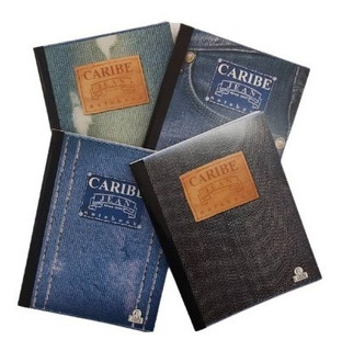 Cuaderno Engrapado Pequeño Caribe Jean 200 Paginas Cuadriculado Ref. N01g414c100