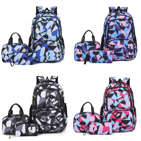 Combo Morral + Cartuchera + Lonchera Colores Surtidos 
