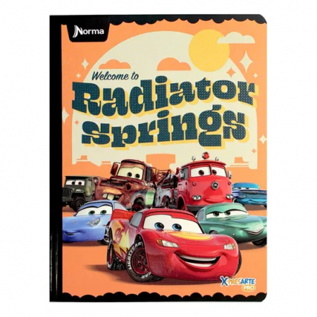 Cuaderno Empastado Cars X 100 Hojas Tesis Ref. 