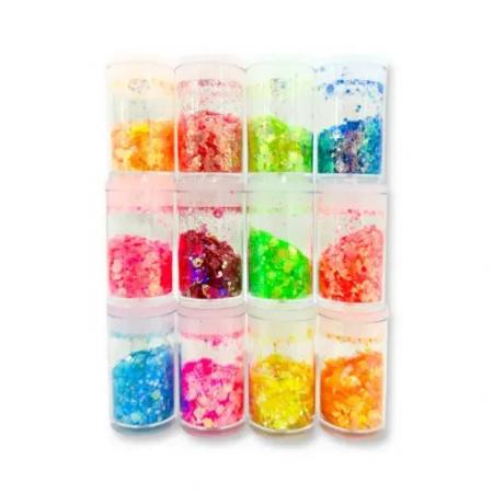 Pote de Escarcha con Dispensador Foska Corazones  7g X12pcs Gt3008-2