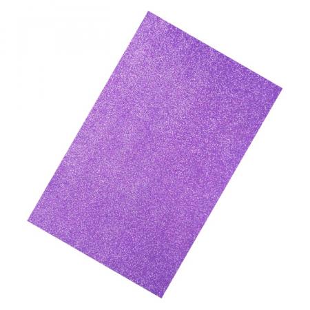 Foami Escarchado Adhesivo Carta Lila