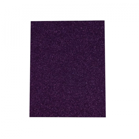 Foami Escarchado Adhesivo Carta Morado