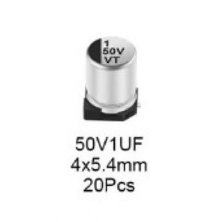 Pa6 Capacitadores Aluminio  1uf 50v 4*5.4mm X4 Unidades