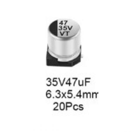 Pa6 Capacitadores Aluminio 47uf 35v 6.3*5.4mm  X4 Unidades