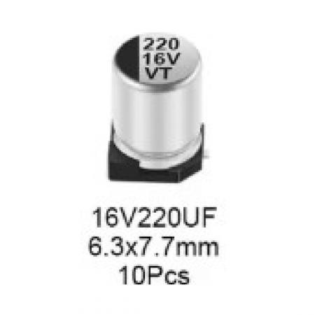 Pa5 Capacitadores Aluminio 220uf 16v 6.3*7.7mm X2 Unidades