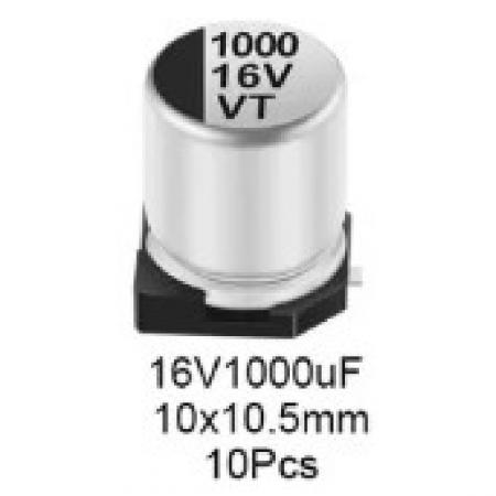 Pa5 Capacitadores Aluminio 1000uf 16v 10*10.5mm X2 Unidades 