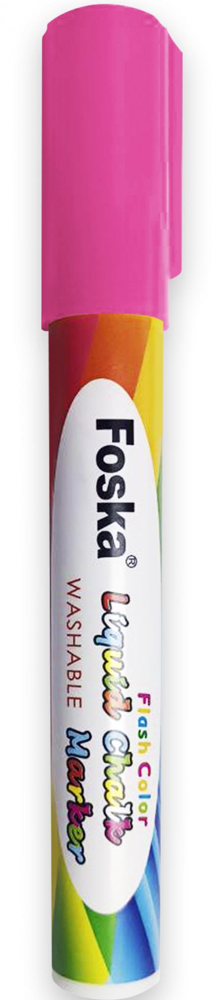 Marcador de Tiza Liquida Rosado Foska Mk4004