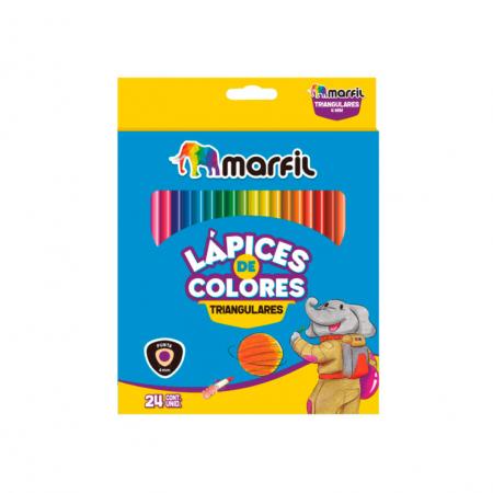 Caja de Creyones Triangulares X24 Marfil   