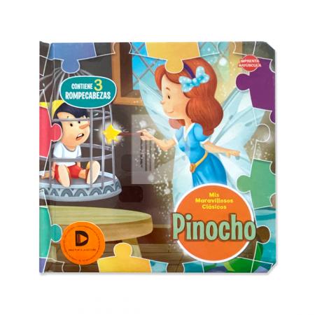 Libro Didactico con Rompecabeza Pinocho 