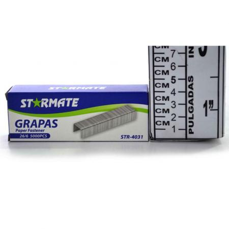 Caja de Grapas Lisas 26/6  5000pcs  Starmate
