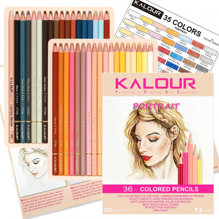 Kalour 36 Sketching Set Portrait In Box 