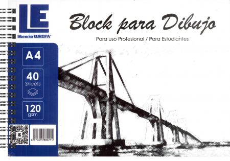 Block de Dibujo Anillado A4 Le 40 Hojas
