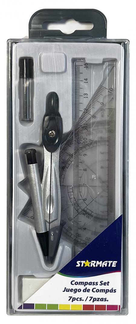 Set de Compas + Regla X7pcs