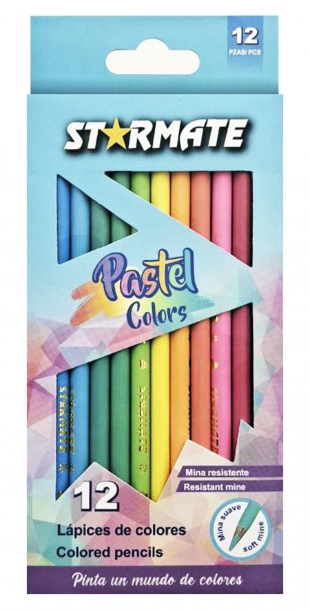 Caja de Creyones Pasteles X12 Colores 85851