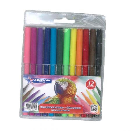 Estuche de Marcadores Finos X12pcs As-4034