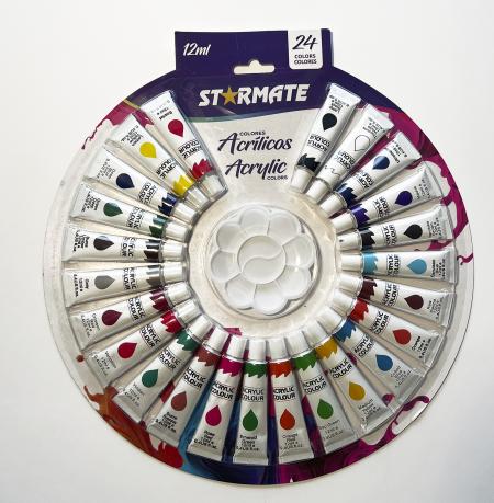 Set de Pintura Acrilica 12ml X24pcs 