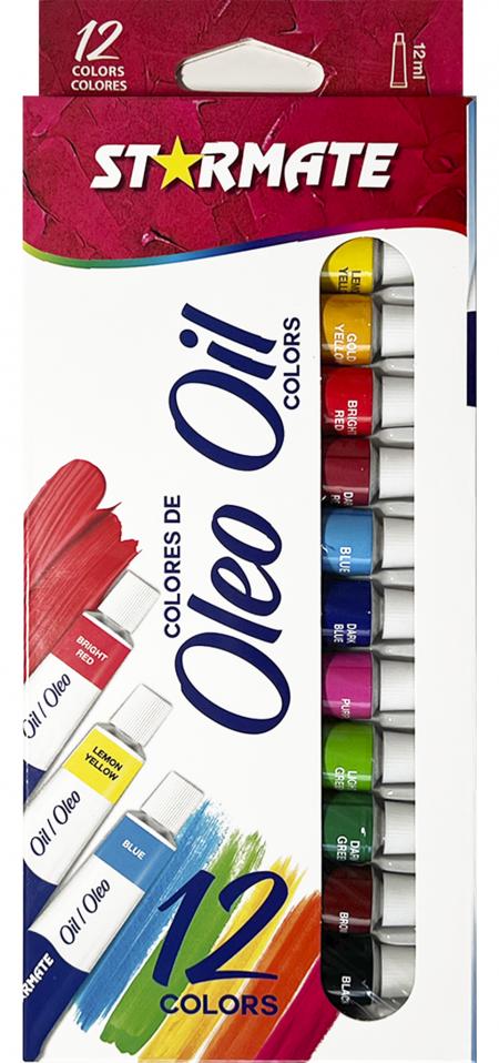 Caja de Pintura de Oleo 12ml X12pcs