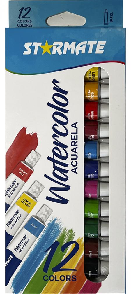 Caja de Acuarela 12ml X12pcs