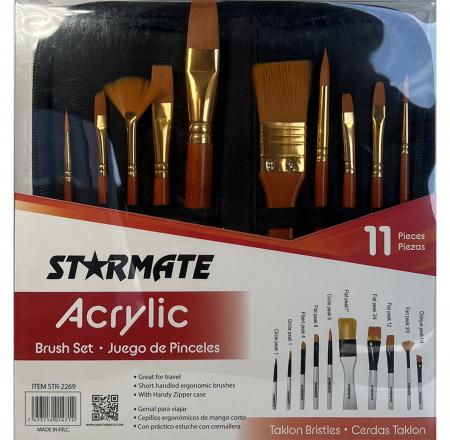 Estuche de Pinceles Acrilicos X11 Pcs