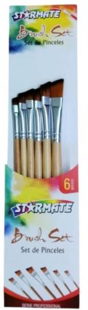Set de Pinceles Planos X6pcs